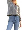 Dylan Bennet Blouse In Black/white In White