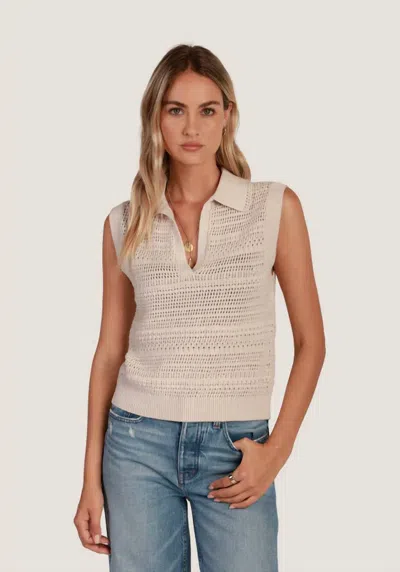 Dylan Blair Polo Sweater In Oatmeal In Neutral