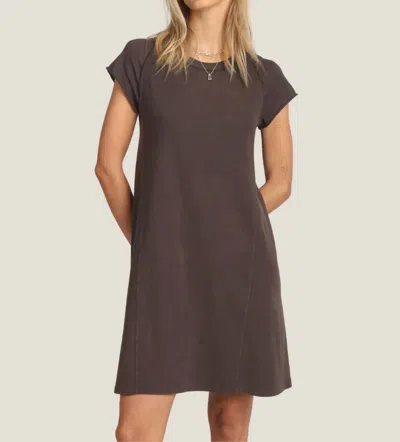 Dylan Boden Jersey Dress In Taupe In Brown