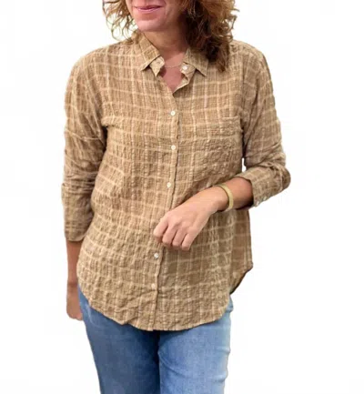 Dylan Button Up Shirt In Teddy Brown