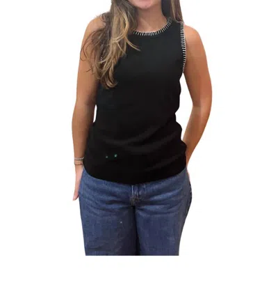 Dylan By True Grit Women's Jude Rib Tank Top In Black/white