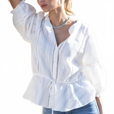Dylan By True Grit Women's Tara Blouse In White