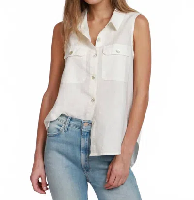 Dylan Capri Shirt In Natural In White