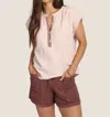 Dylan Casey Tie Short In Fig In Red