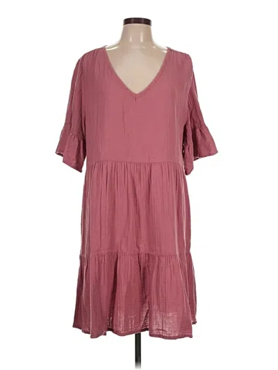Pre-owned Dylan Casual Dress In Burgundy