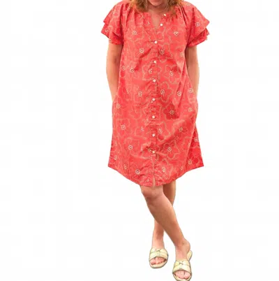 Dylan Charlie Ruffle Dress In Red
