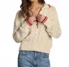 Dylan Charlotte Cable Button Sweater In Natural In Neutral