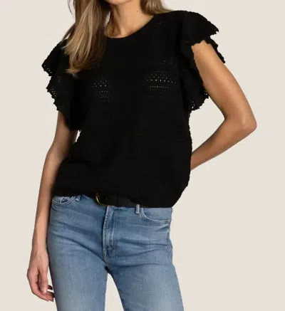 Dylan Chloe Crochet Top In Black