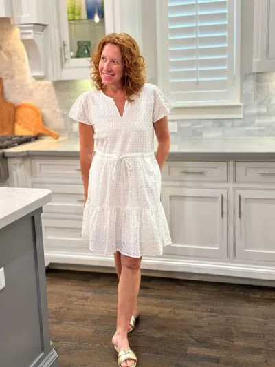 Dylan Claire Mini Dress In White