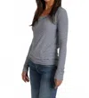 Dylan Classic Stripe Tee In Blue In Gray