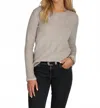 Dylan Coco Fleece Crewneck Cardigan In Heather In Multi