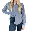 Dylan Cord Tucker Shirt In Olive Branch In Multi