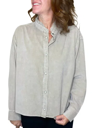 Dylan Corduroy Isabelle Shirt Jacket In Brown In Green