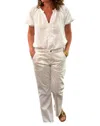Dylan Cotton Twill Peyton Pants In White In White