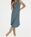 Dylan Crew Tank Dress In Denim In Multi