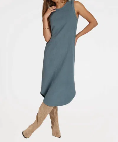 Dylan Crew Tank Dress In Denim In White