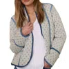 Dylan Denim Gracie Reversible Jacket In White/blue In Multi