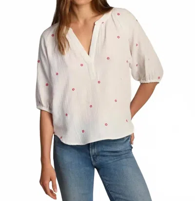 Dylan Ellis Jolie Top In One Color In White