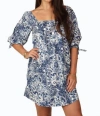 Dylan Emma Puffsleeve Dress In Blue In Blue