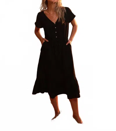 Dylan Eva Dress In Navy In Black