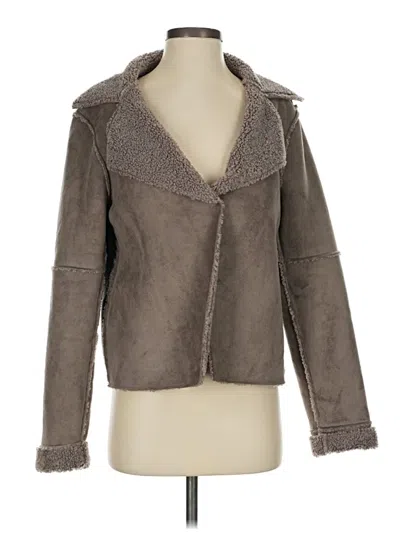 Pre-owned Dylan Faux Fur Jacket In Gray