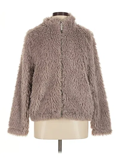 Pre-owned Dylan Faux Fur Jacket In Gray