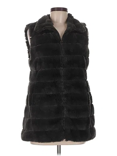 Pre-owned Dylan Faux Fur Vest In Black
