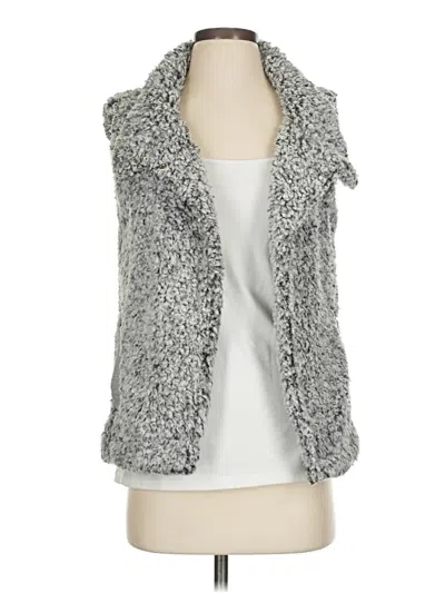 Pre-owned Dylan Faux Fur Vest In Gray