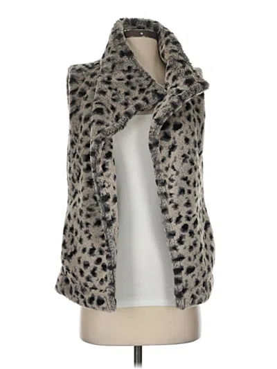 Pre-owned Dylan Faux Fur Vest In Gray