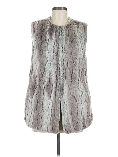Pre-owned Dylan Faux Fur Vest In Gray