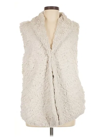 Pre-owned Dylan Faux Fur Vest In Ivory