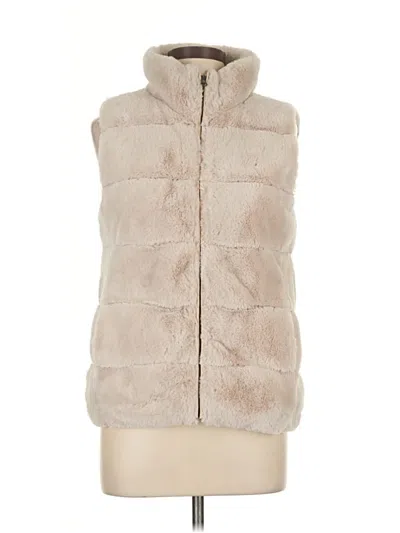 Pre-owned Dylan Faux Fur Vest In Ivory