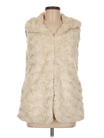 Pre-owned Dylan Faux Fur Vest In Ivory