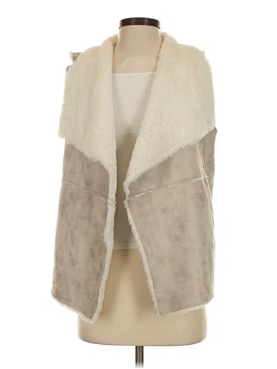 Pre-owned Dylan Faux Fur Vest In Ivory