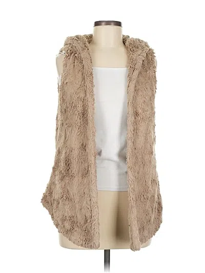 Pre-owned Dylan Faux Fur Vest In Tan