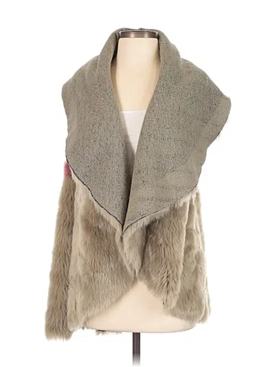 Pre-owned Dylan Faux Fur Vest In Tan