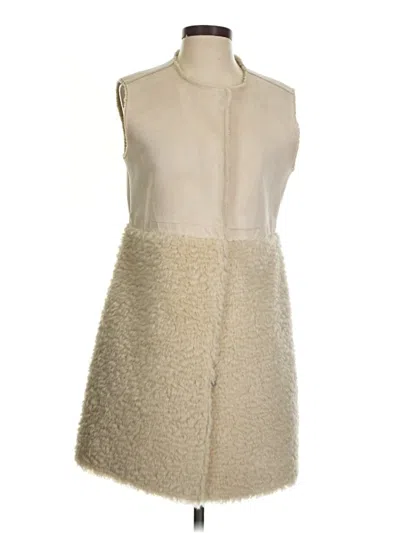 Pre-owned Dylan Faux Fur Vest In White