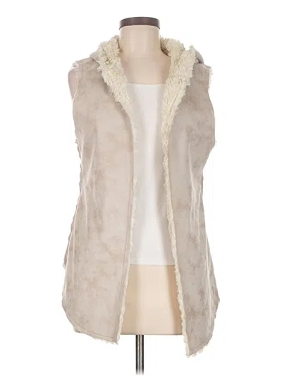 Pre-owned Dylan Faux Fur Vest In White