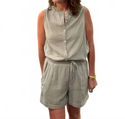 Dylan Gauze Drawstring Short In Sage In Green