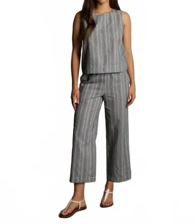Dylan Harbor Stripe Top In Blue In Gray