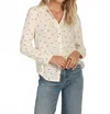 Dylan Hearts Button Down Shirt In White In Multi