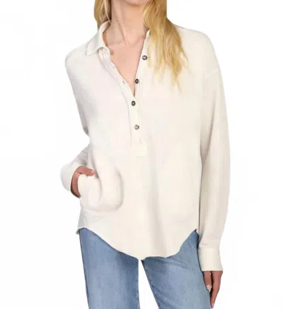 Dylan Heritage Pullover Shirt In Ecru In White