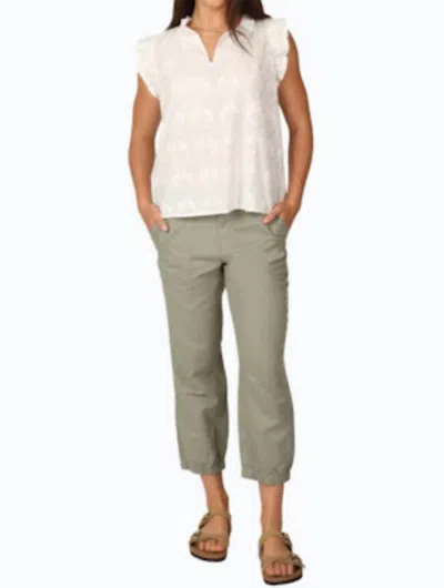 Dylan Indy Linen Jogger In Sage