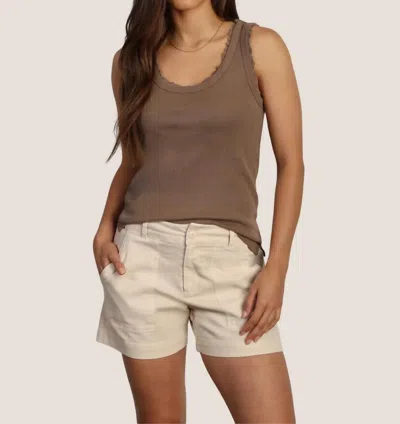 Dylan Jade Sleeveless Tank In Light Brown