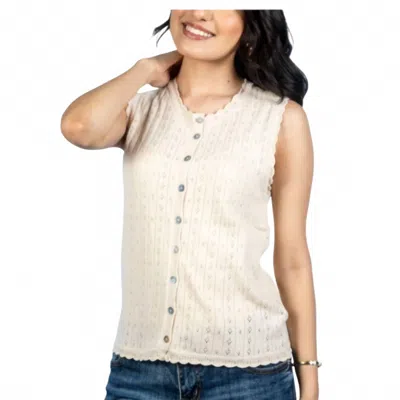 Dylan Jesse Sleeveless Sweater In Cream In Neutral