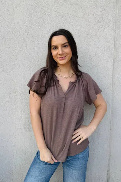 Dylan Jolie Top In Soft Brown