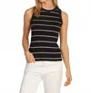 Dylan Jude Stripe Tank Top In Black In Multi