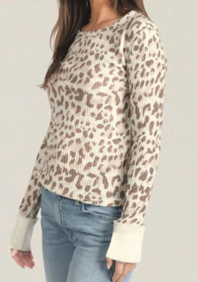 Dylan Kass Waffle Knit Top In Natural In Neutral