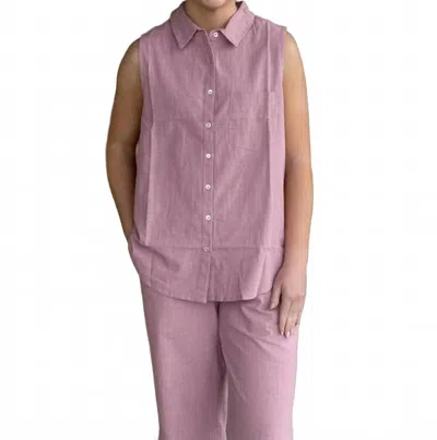Dylan Kelly Button Top In Soft Pink