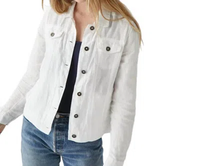 Dylan Linen Jean Jacket In White